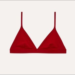 Red triangle bralette